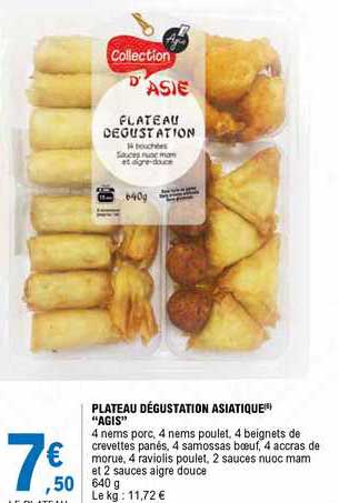 plateau dégustation asiatique "agis"