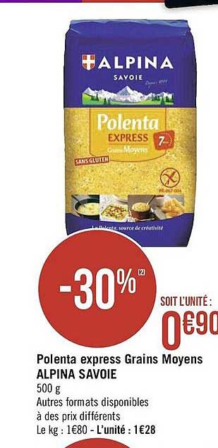 polenta express grains moyens alpina savoie