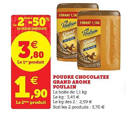 poudre chocolatée grand arôme poulain