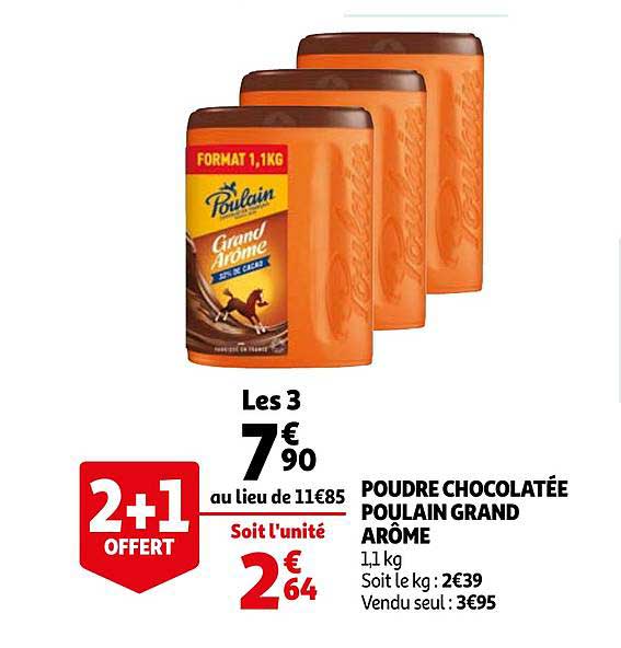 poudre chocolatée poulain grand arôme