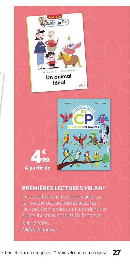 premières lectures milan