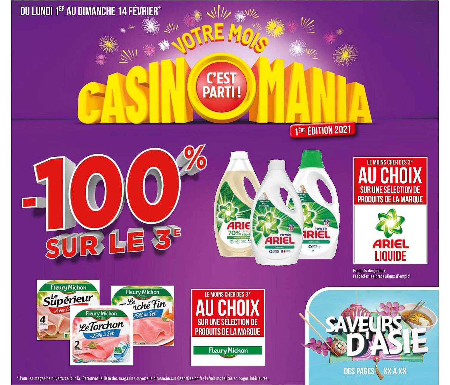 produits de la marque fleury michon, ariel