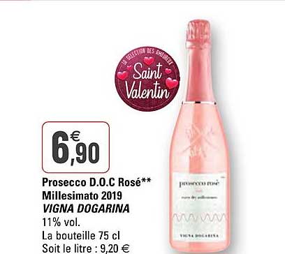 prosecco d.o.c. rosé millesimato 2019 vigna dogarina