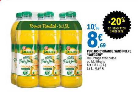 Pur Jus D'orange Sans Pulpe "jafaden"