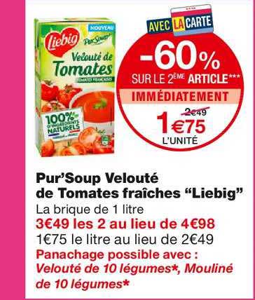 Pur'soup Velouté De Tomates Fraîches "liebig"