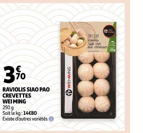 raviolis siao pao crevettes wei ming