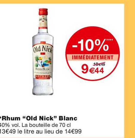rhum "old nick" blanc
