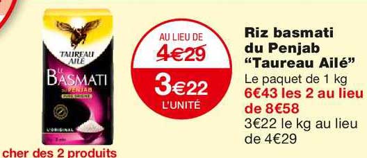 Riz Basmati Du Penjab "taureau Ailé"