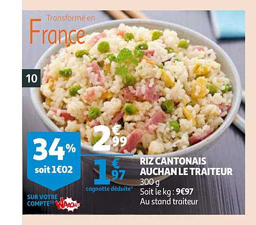 riz cantonais auchan le traiteur