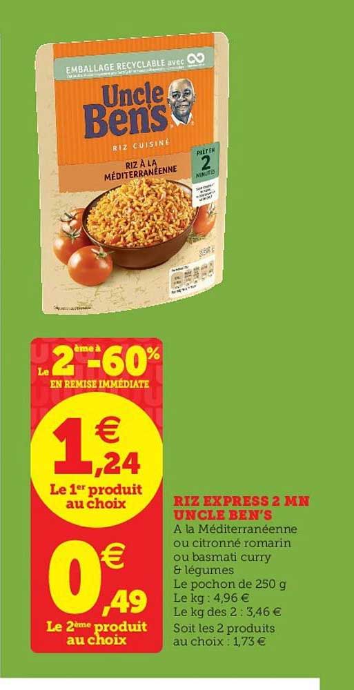riz express 2 mn uncle ben's