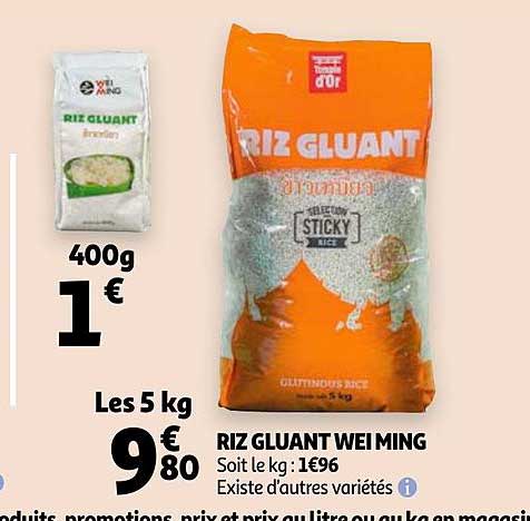 riz gluant wei ming