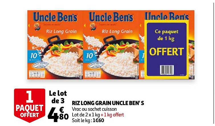 riz long grain uncle ben's