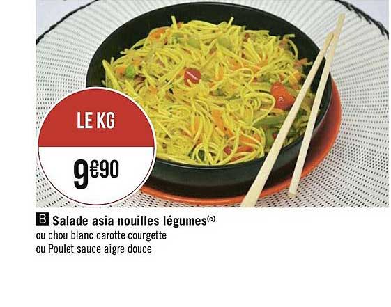 salade asia nouilles légumes