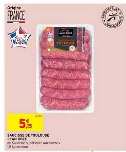 saucisse de toulouse jean rozé