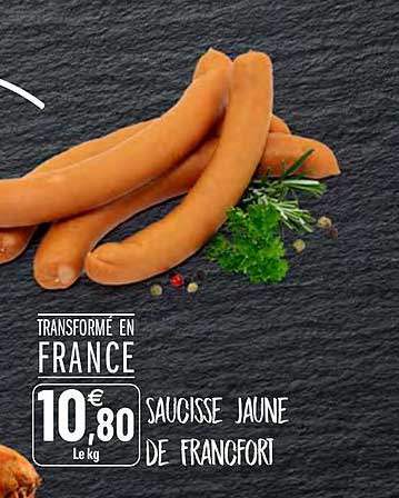 saucisse jaune de francfort
