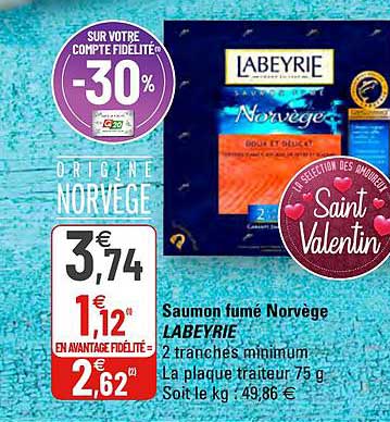 Saumon Fumé Norvège Labeyrie