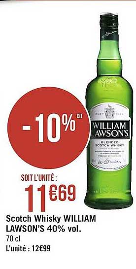 scotch whisky william lawson's 40% vol.
