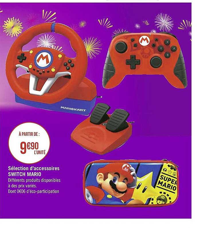 Sélection D'accessoires Switch Mario