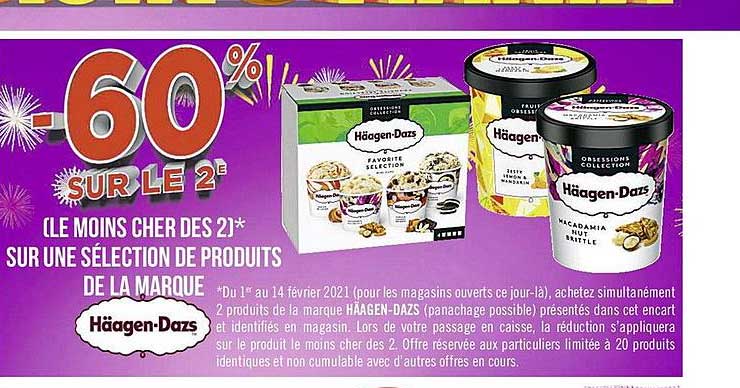 sélection de produits de la marque häagen-dazs