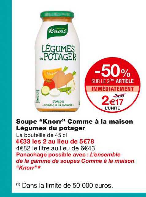 soupe "knorr" comme à la maison légumes du potager