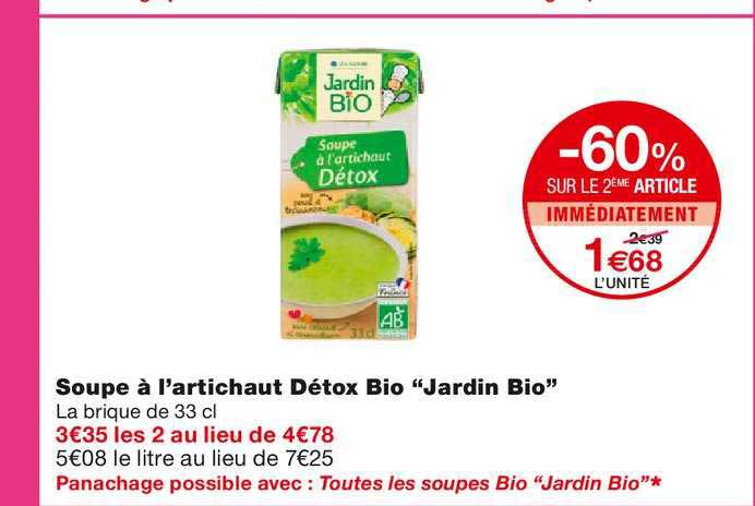 Soupe à L'artichaut Détox Bio "jardin Bio"