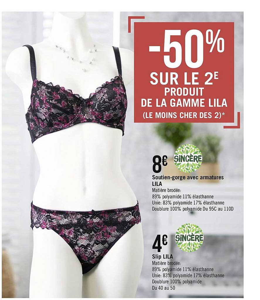 soutien-gorge avec armatures lila sincère, slip lila