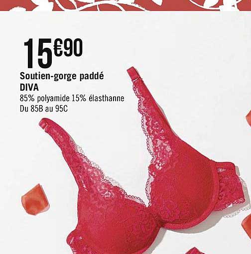 soutien-gorge paddé diva