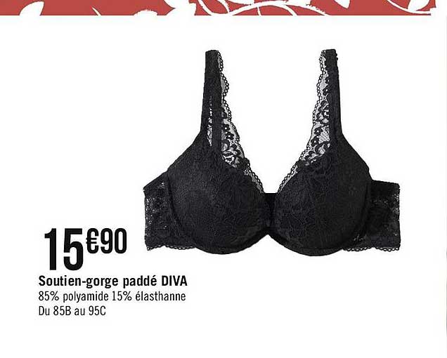 soutien-gorge paddé diva