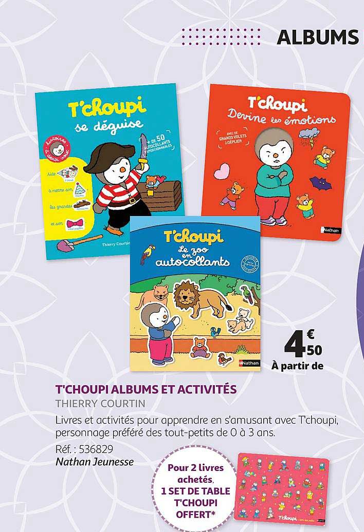 t'choupi albums et activités - thierry courtin