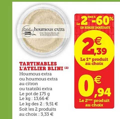 tartinables l'atelier blini