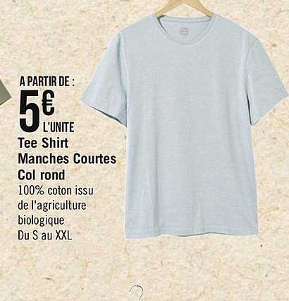 tee shirt manches courtes col rond