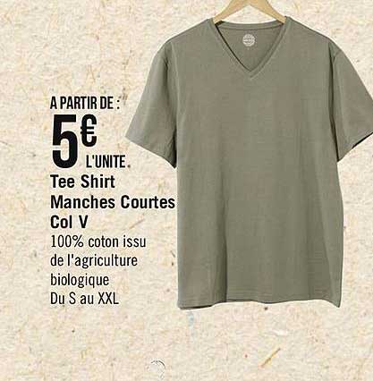 tee shirt manches courtes col v