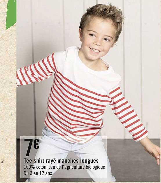 tee shirt rayé manches longues