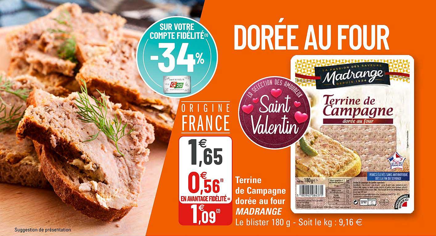 terrine de campagne dorée au four madrange