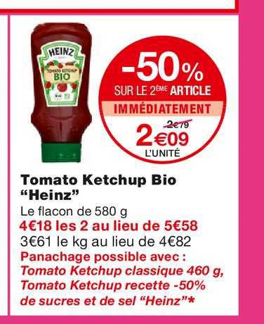 tomato ketchup bio "heinz"