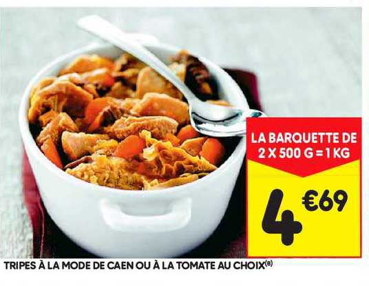 Tripes à La Mode De Caen Ou à La Tomate Au Choix