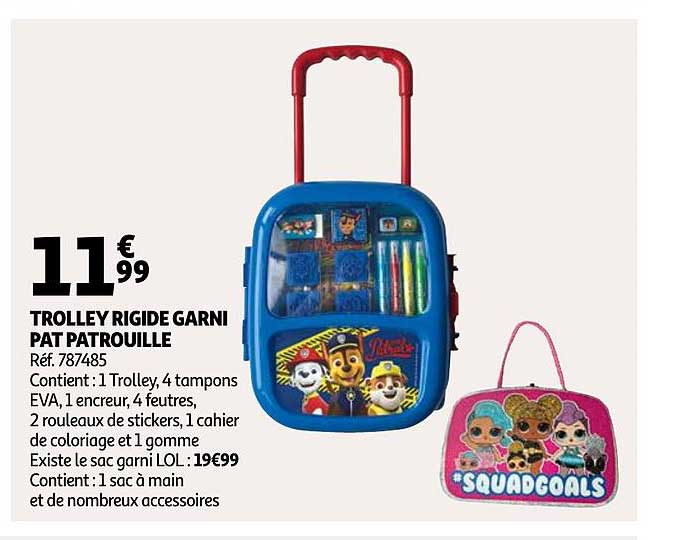 trolley rigide garni pat patrouille