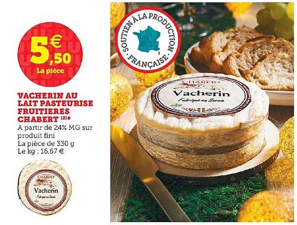 vacherin au lait pasteurisé fruitières chabert