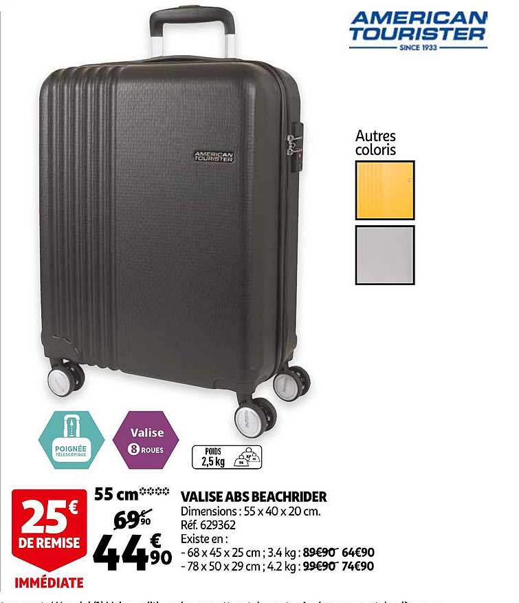 valise abs beachrider american tourister