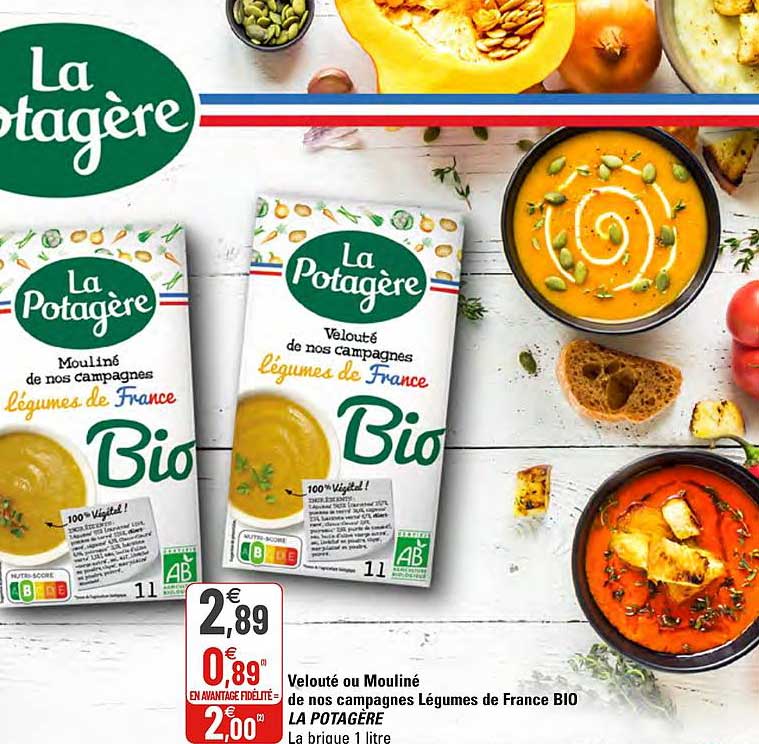 velouté ou mouliné de nos campagnes légumes de france bio la potagère