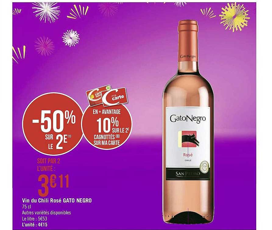 vin du chili rosé gato negro