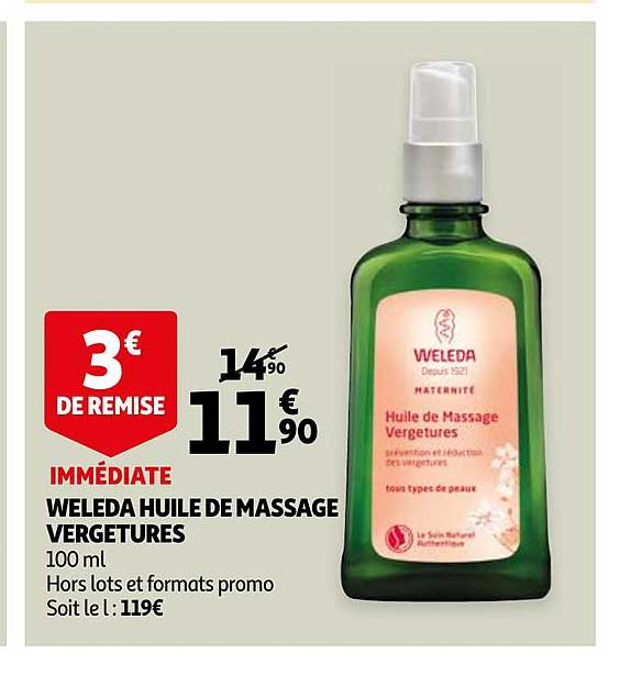 Weleda Huile De Massage Vergetures