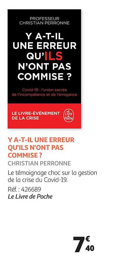 y a-t-il une erreur qu'ils n'ont pas commise? christian perronne