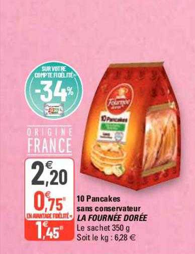 10 pancakes sans conservateur la fournée dorée
