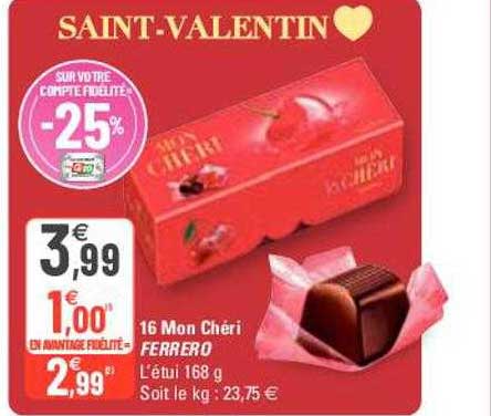16 mon chéri ferrero