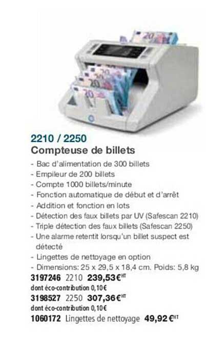 2210 - 2250 compteuse de billets
