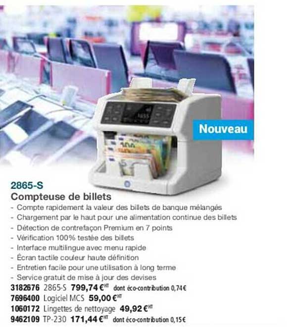 2865-s compteuse de billets