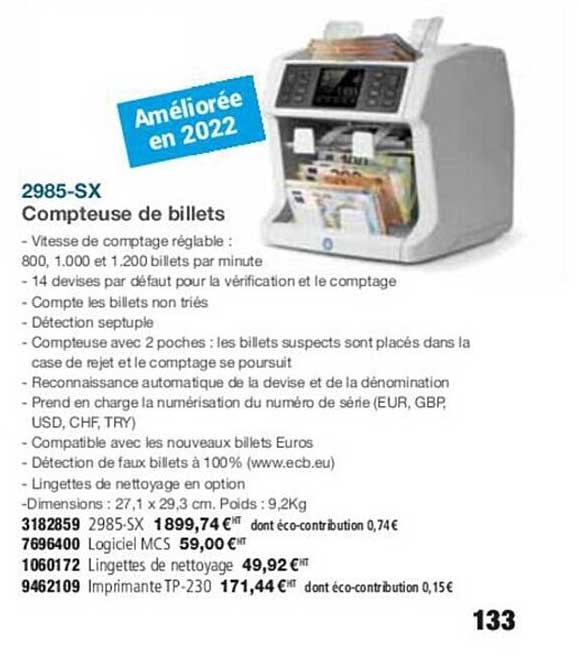 2985-sx Compteuse De Billets