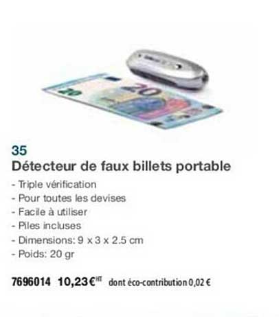 35 détecteur de faux billets portable