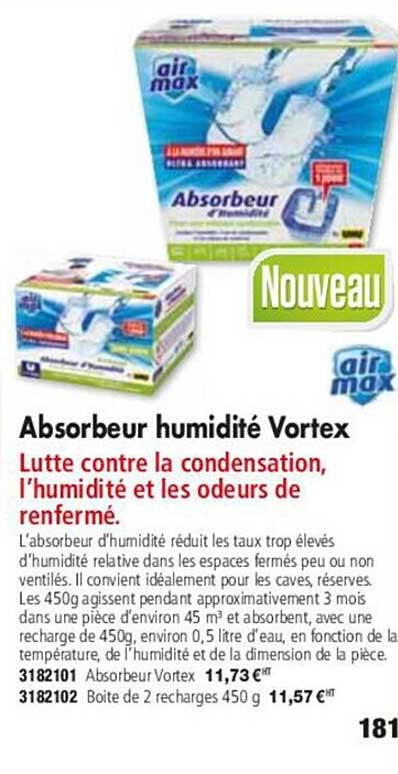 absorbeur humidité vortex airmax